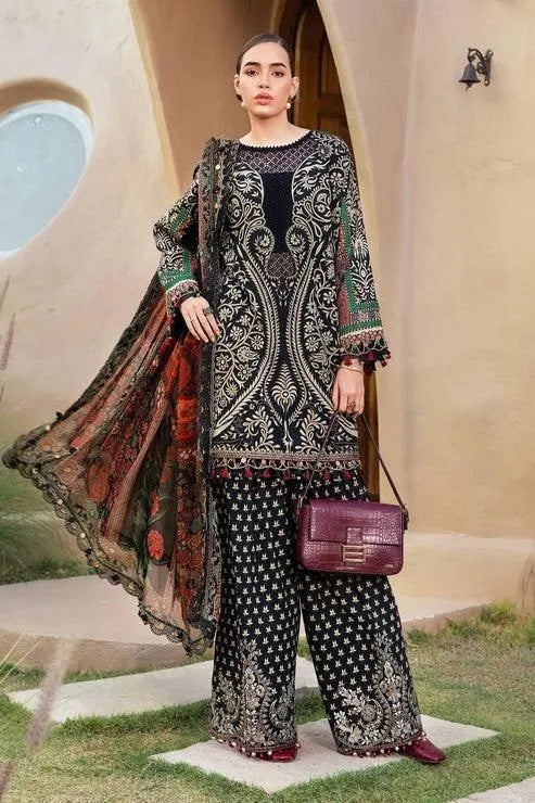 3 Pcs Women's Unstitched Printed Suit
