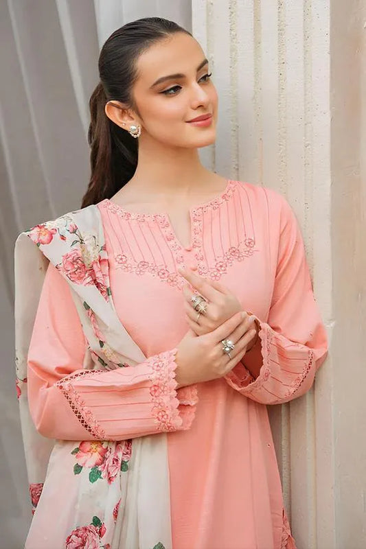 3 Pcs Women's Unstitched Printed Suit